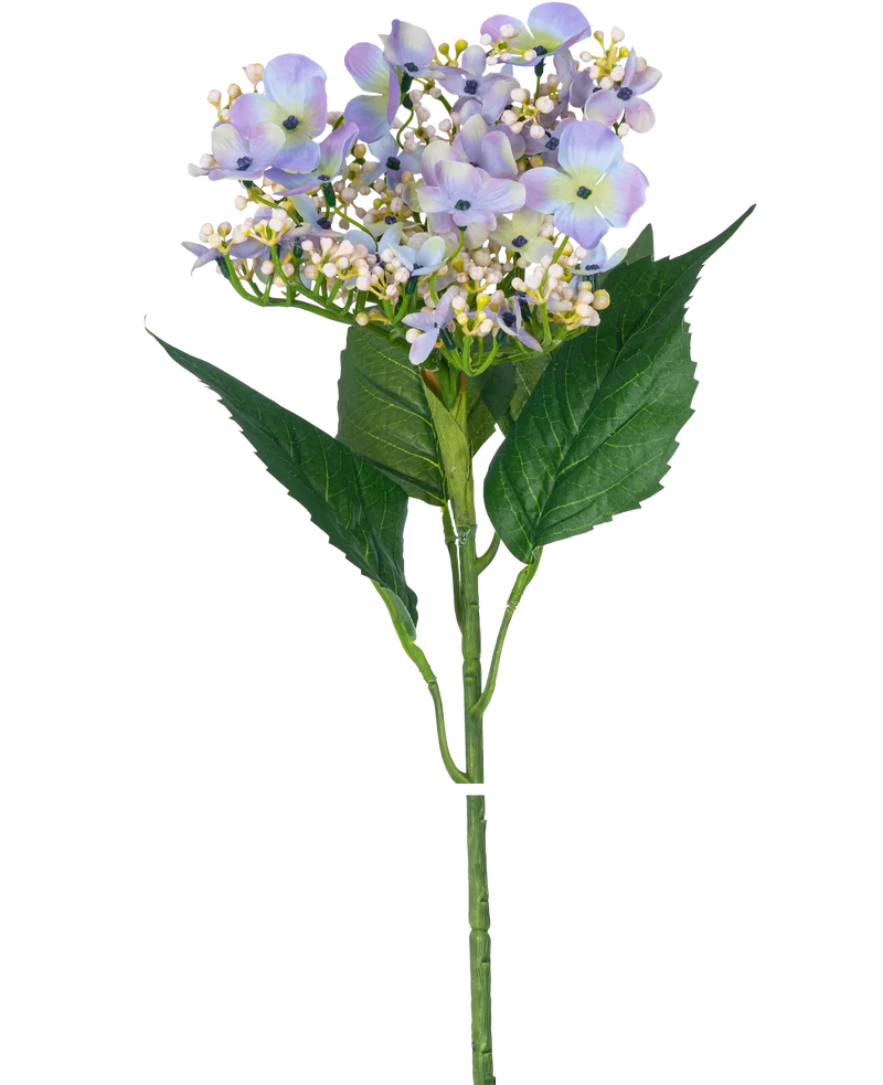 Kunstbloem Vlinder Hortensia 72 cm licht lila