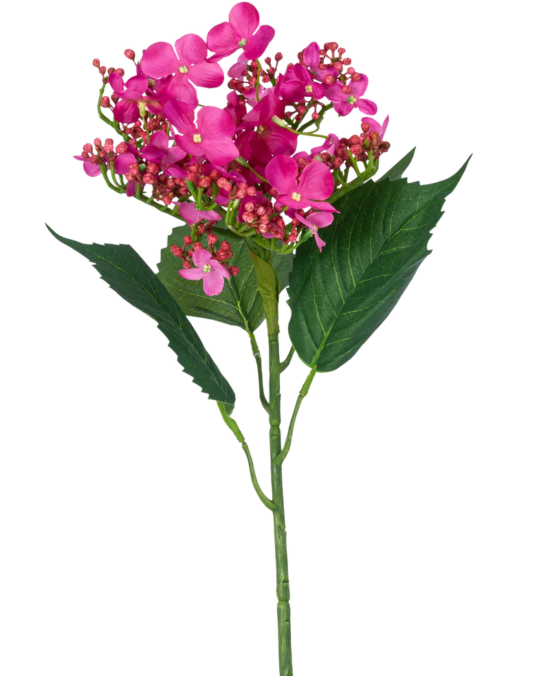 Kunstbloem Vlinder Hortensia 72 cm roze