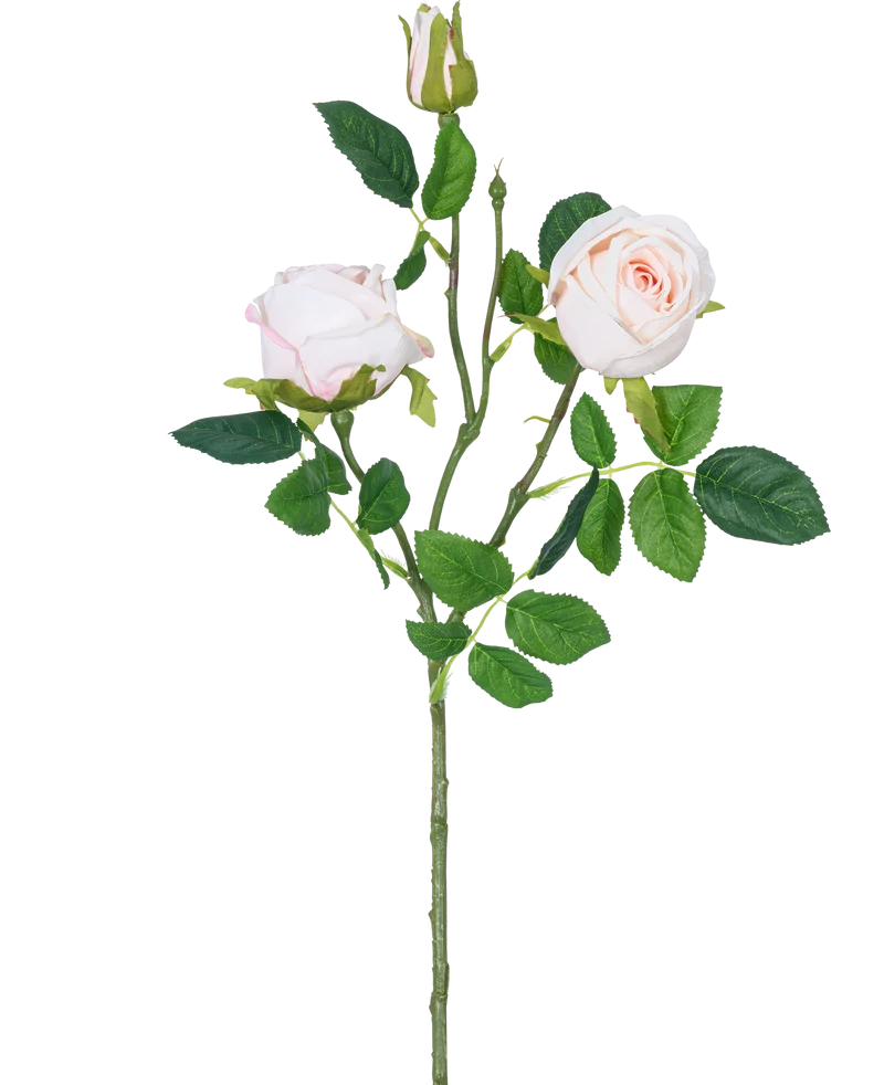 Kunstrozentak Real Touch roze 72cm