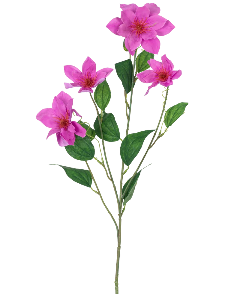 Kunstclematis Real Touch Roze 88cm