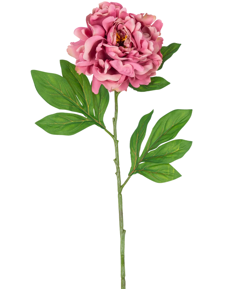 Kunstbloem Pioen 77 cm roze