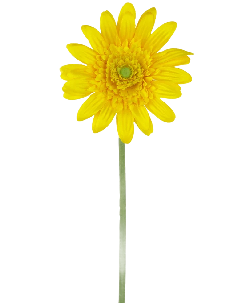 Kunstbloem Gerbera 53 cm geel