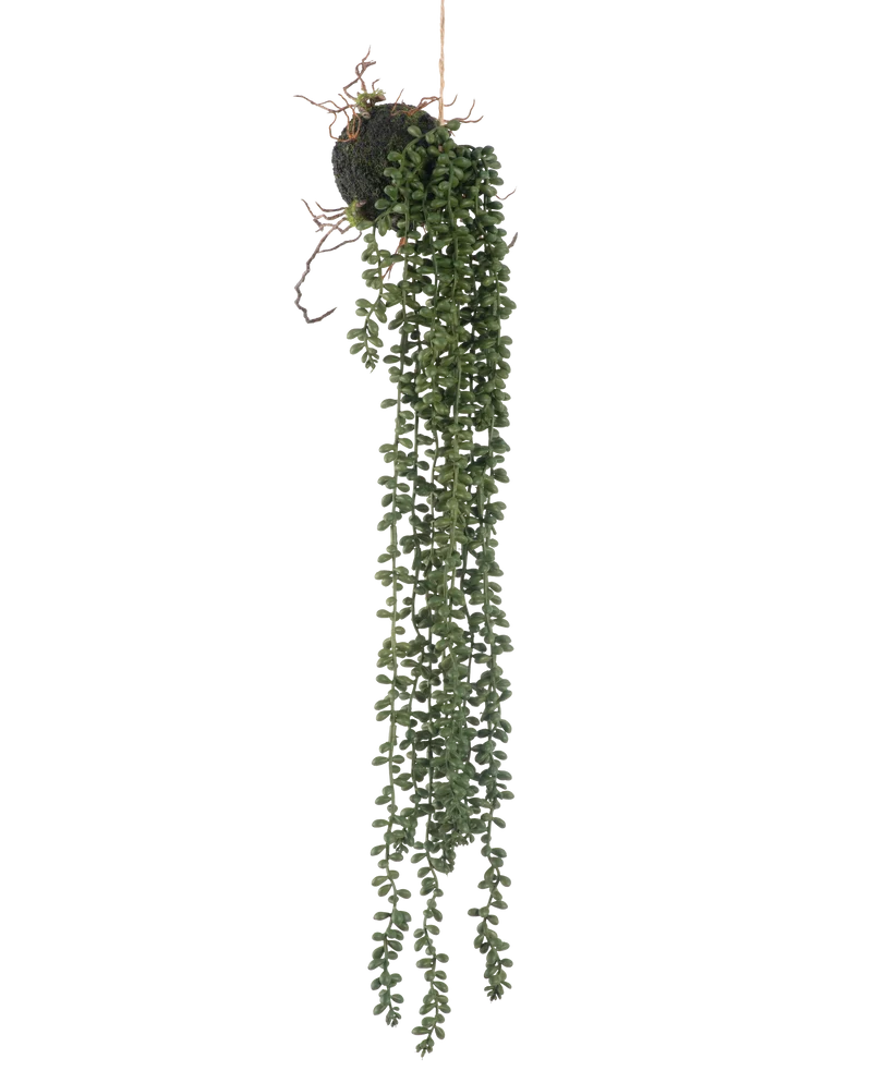 Kunst hangplant Senecio bal 58 cm