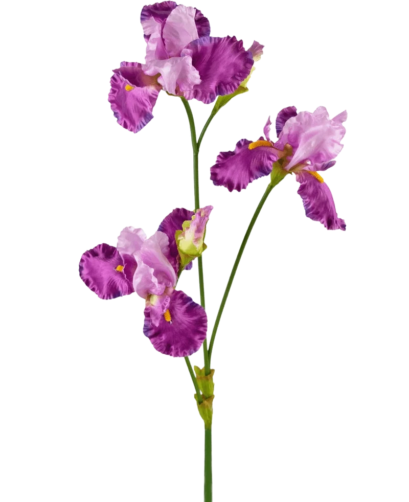 Kunstbloem Iris 102 cm paars