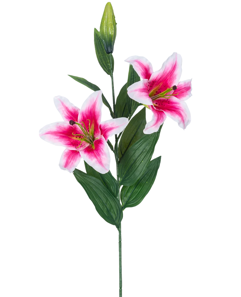 Kunstbloem Lelie 85 cm roze