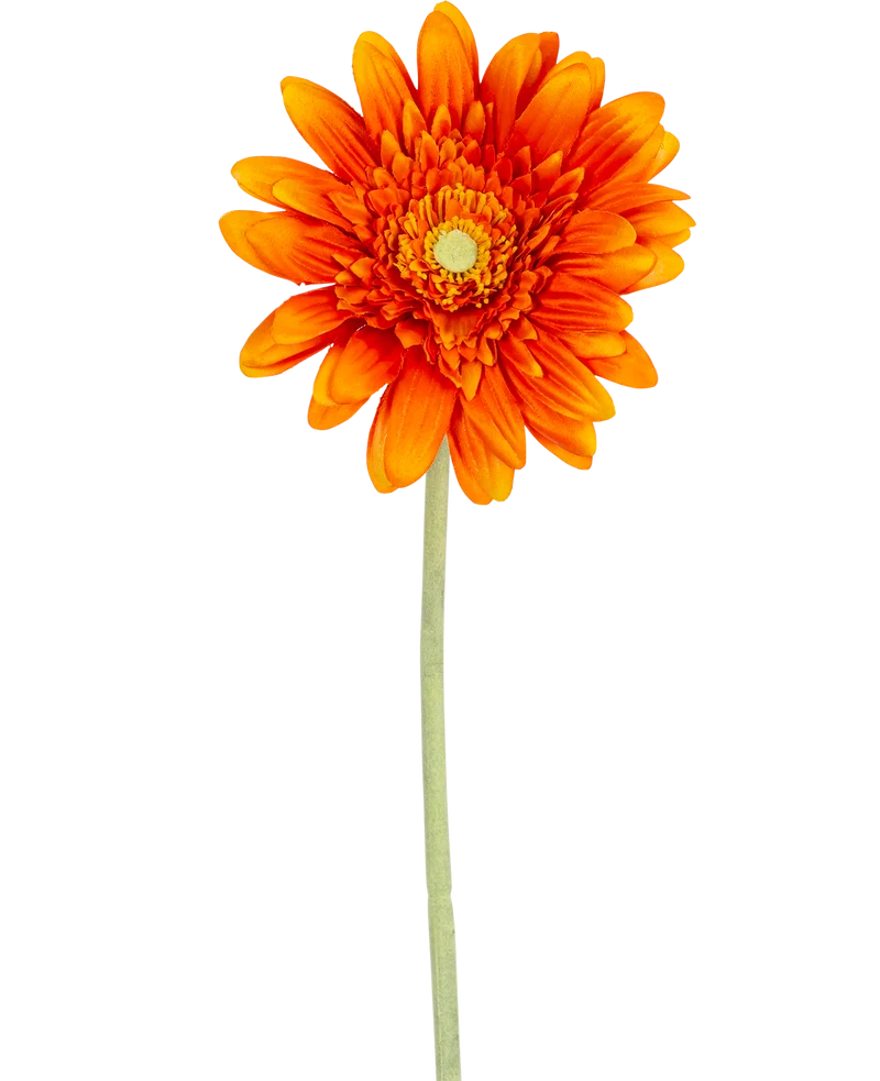Kunstbloem Gerbera 53 cm oranje