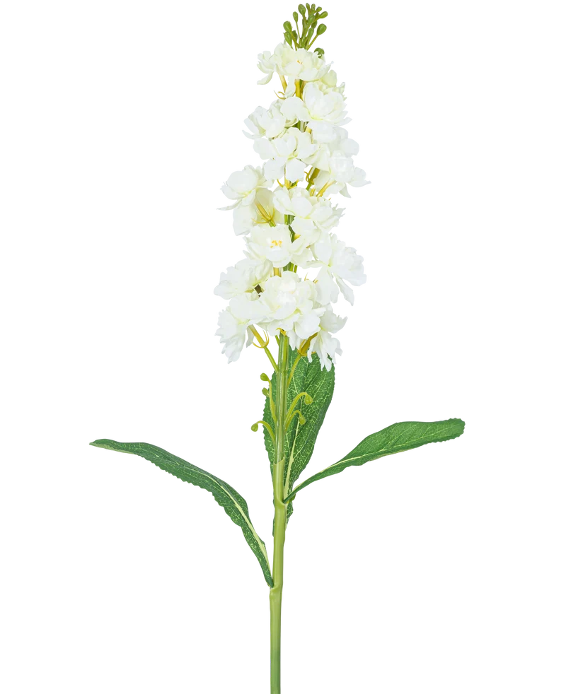 Kunstbloem Violier 78 cm wit