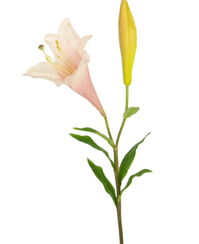 Kunstbloem exotische lelie 74 cm roze