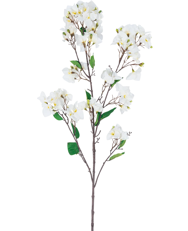 Kunstbloem Bougainvillea 120 cm wit