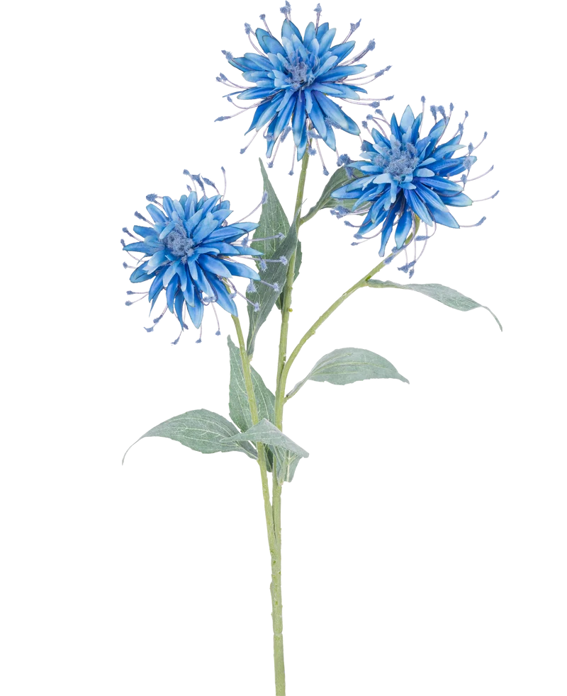 Kunstbloem Scabiosa Japonica 70 cm blauw