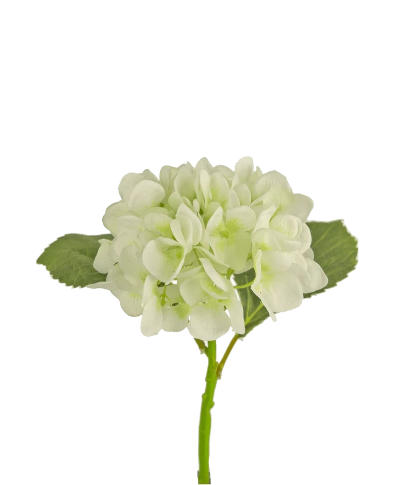 Kunstbloem Hortensia 34 cm wit