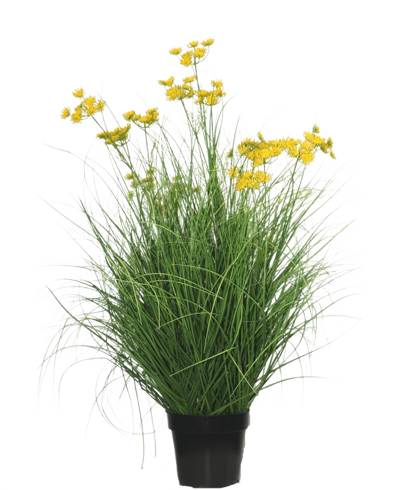 Kunst Grasplant Asteraceae 90 cm brandvertragend