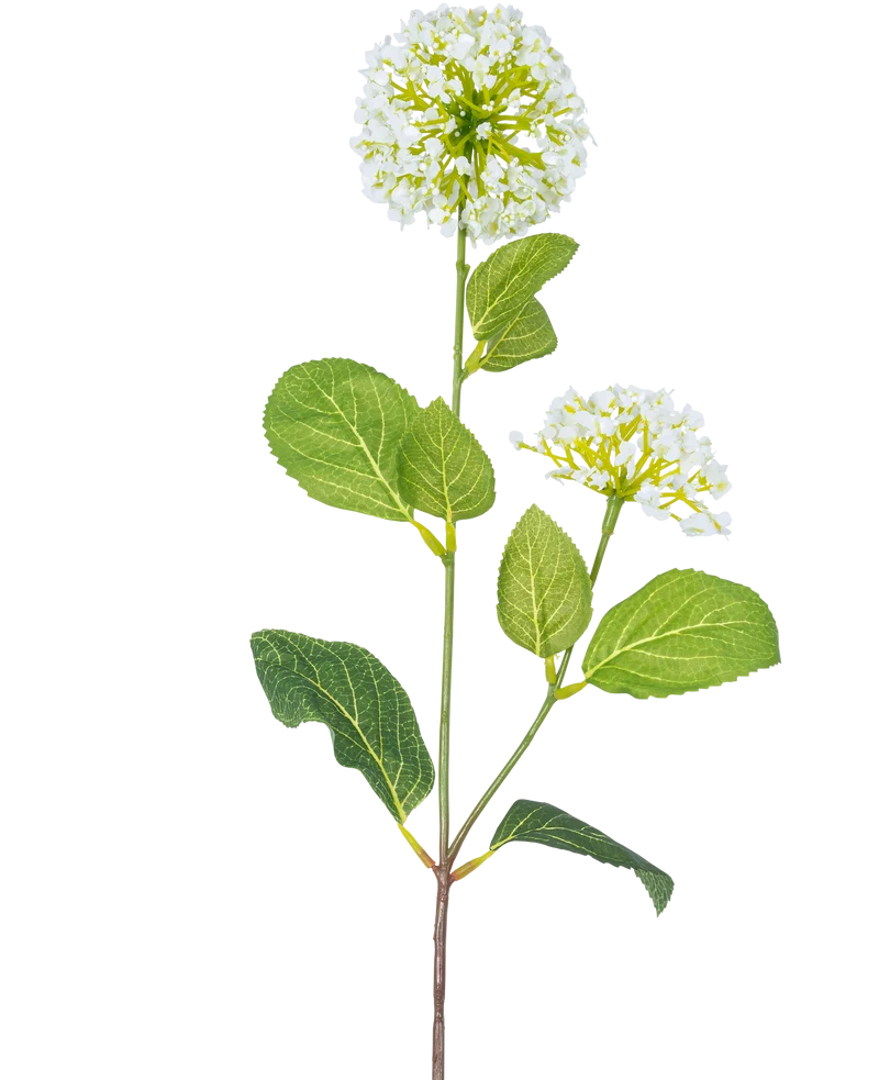 Kunstbloem Sneeuwbal/Viburnum 70 cm groen/wit