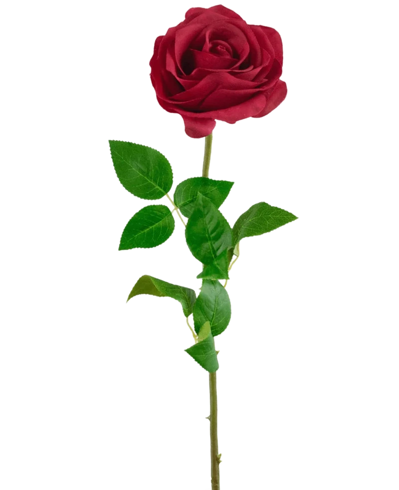 Kunstroos Real Touch 53 cm rood