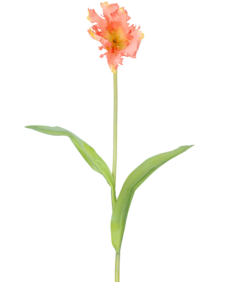 Kunstbloem Franse Parkiet Tulp 76 cm koraal