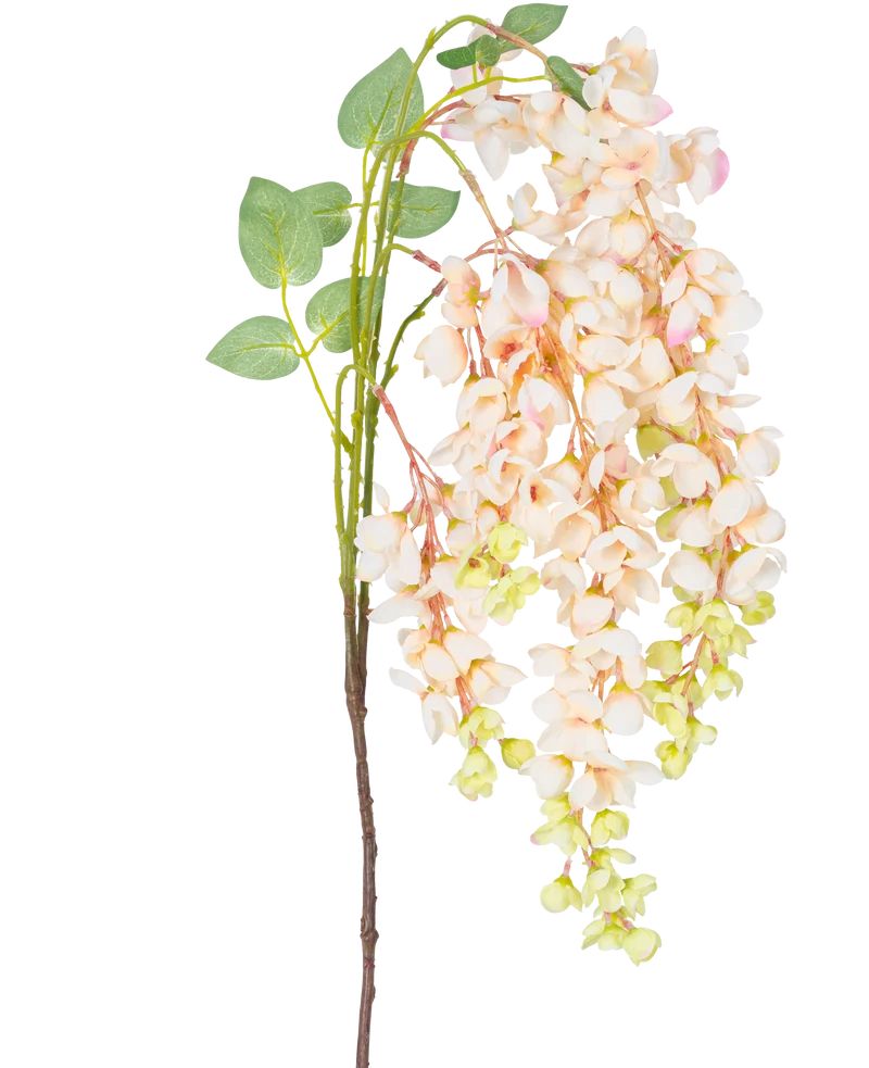 Kunstbloem Wisteria 100 cm crème