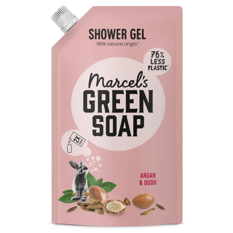 Marcel's Green Soap Argan & oudh shower gel refill