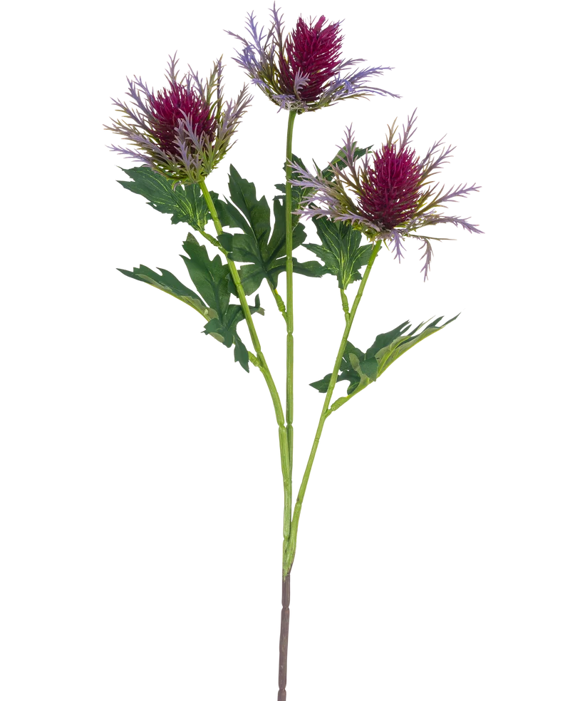 Kunsttak Distel 67 cm paars