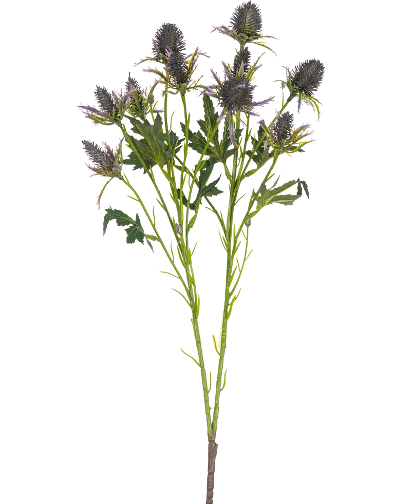 Kunsttak Distel 68 cm blauw