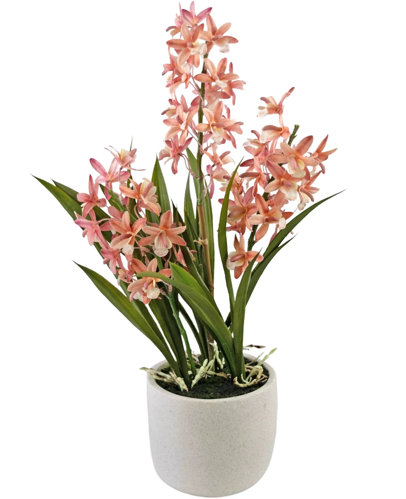 Kunstplant Cymbidium 58 cm roze
