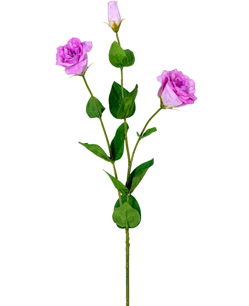 Kunst Eustoma Real Touch Roze 72cm