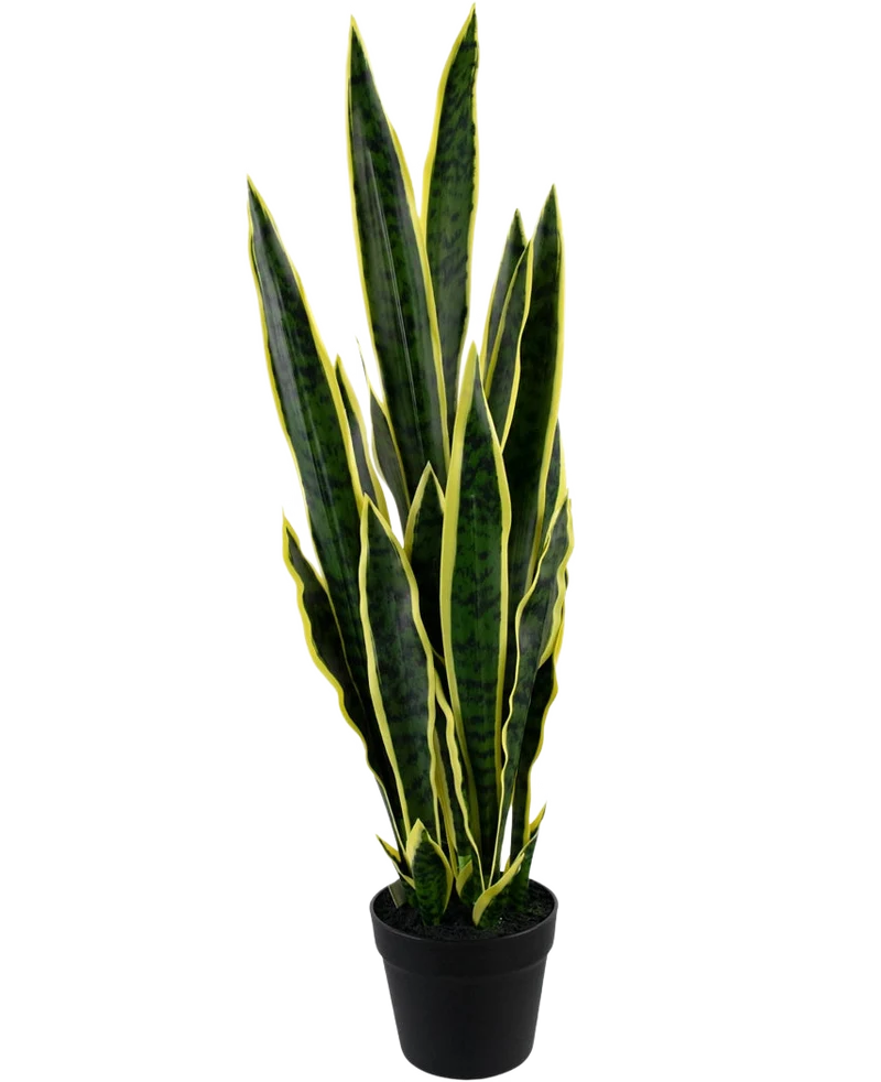 Kunstplant Sansevieria Laurentii 92 cm in sierpot