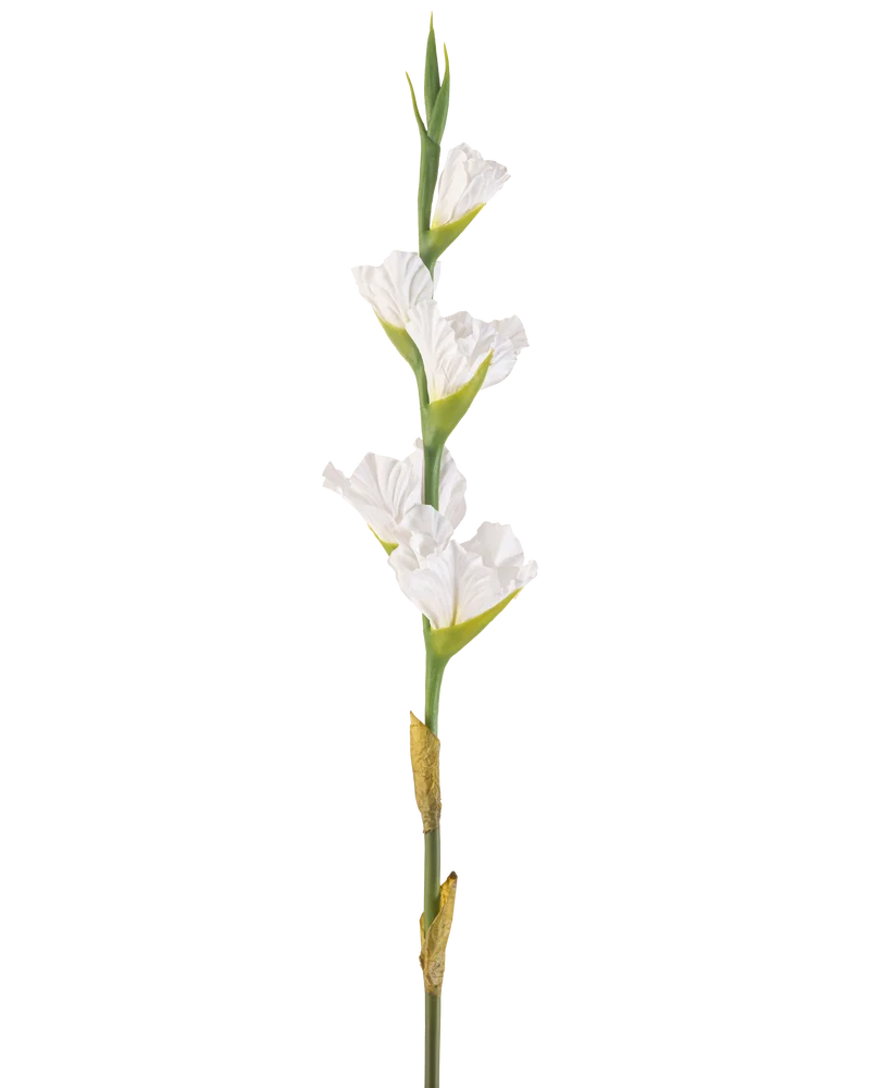 Kunstbloem Gladioli 83 cm wit