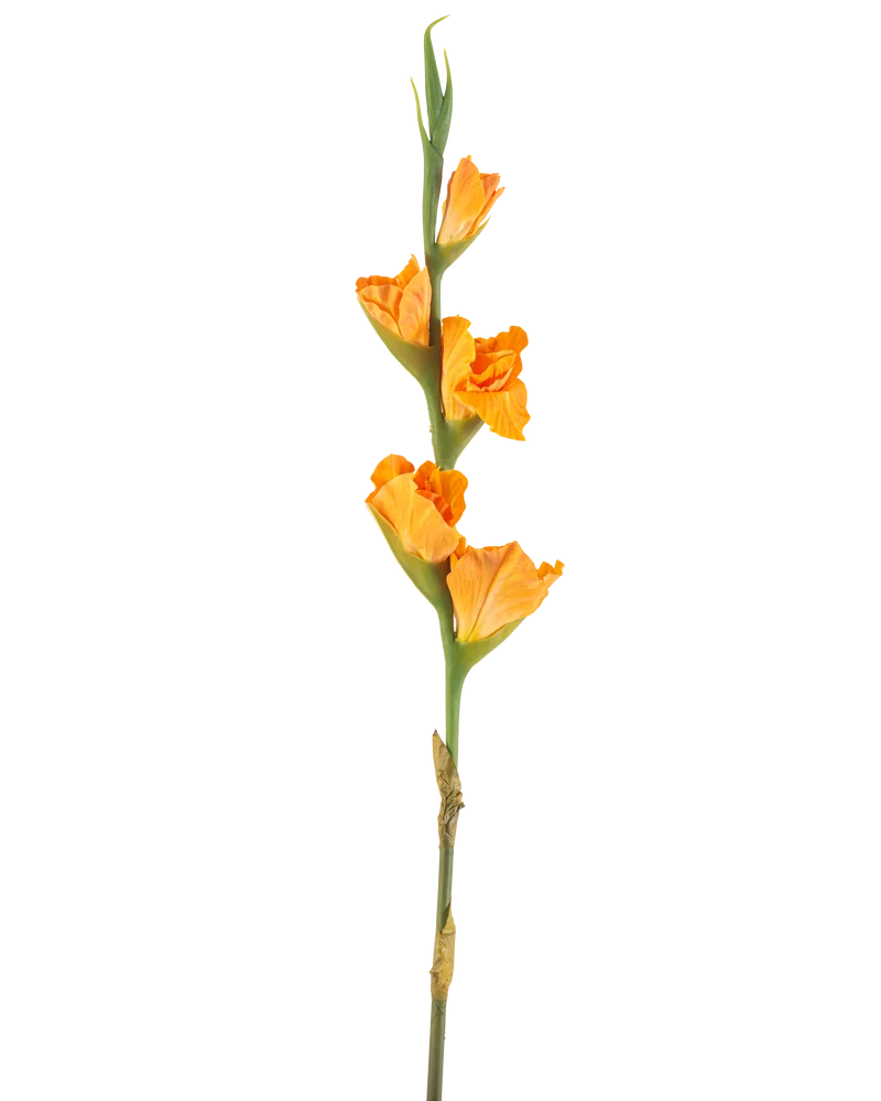 Kunstbloem Gladioli 83 cm oranje