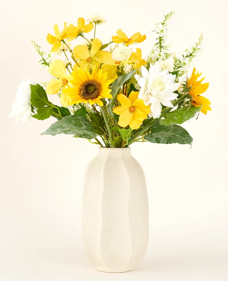 Zijden kunstbloemen boeket Sunny Whisper