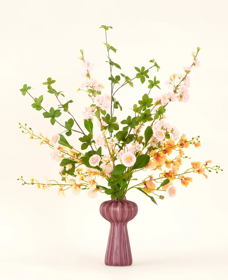 Zijden kunstbloemen boeket Blossom Harmony