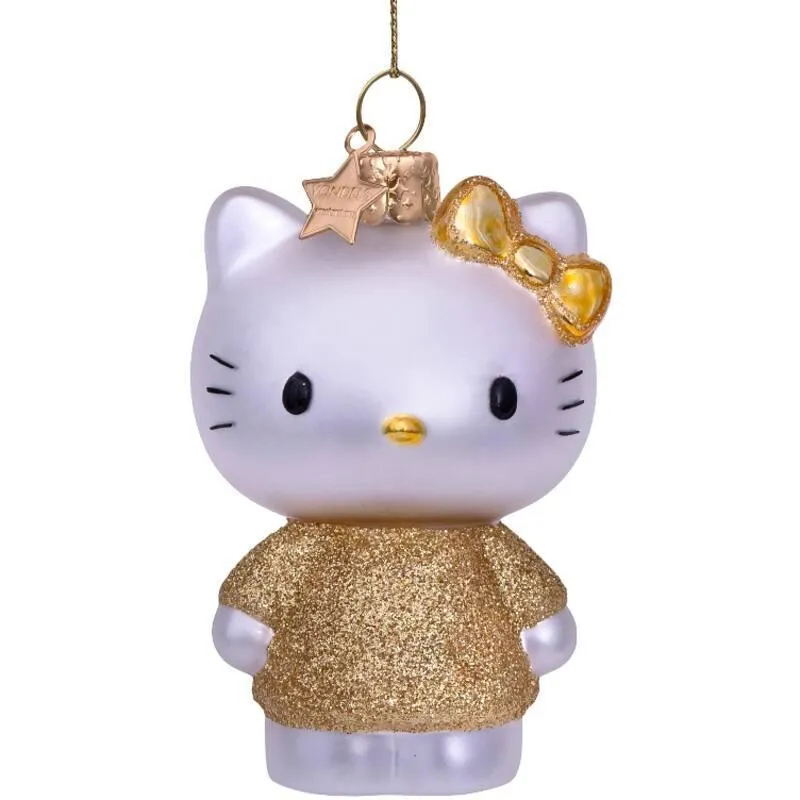 Kerstornament - Vondels Hello Kitty gold dress