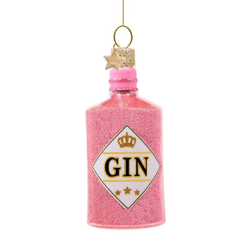 Kerstornament - Vondels Gin Fles Pink