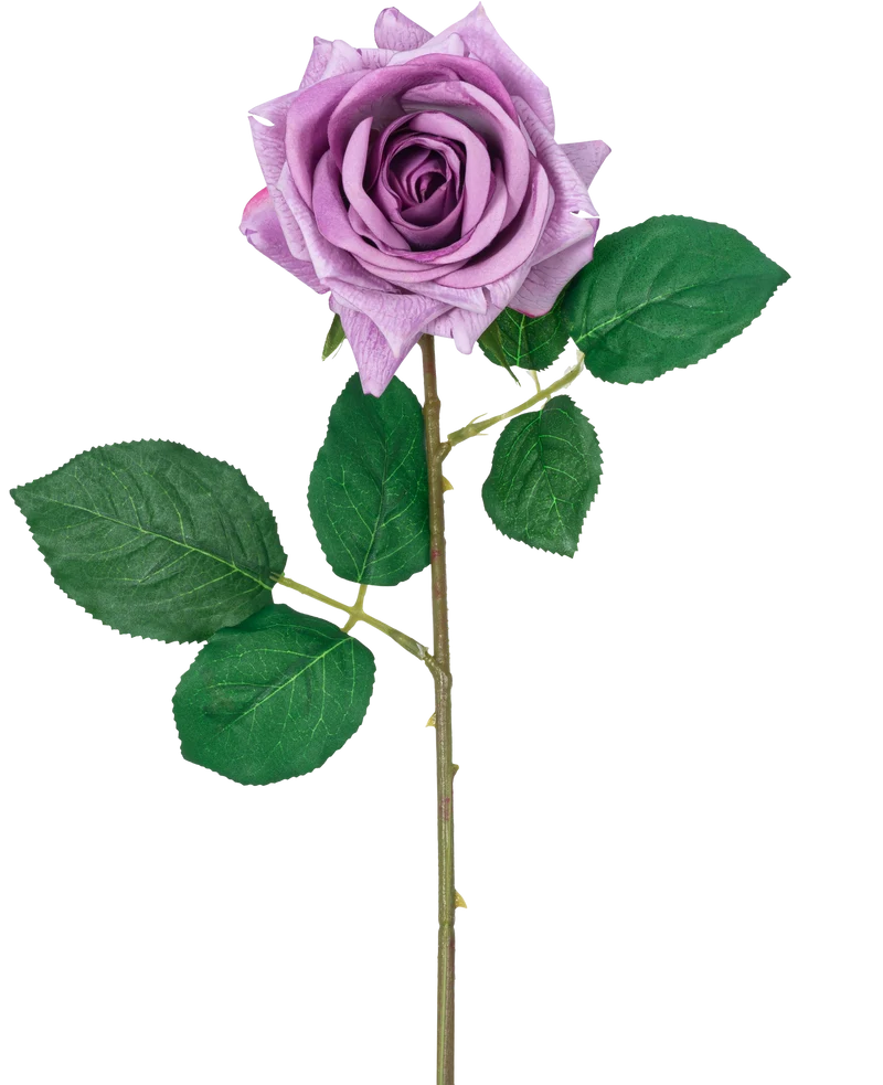 Kunstroos "Emine" Real Touch Donkerroze 43cm