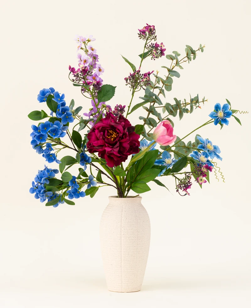 Zijden kunstbloemen boeket Painted Petals
