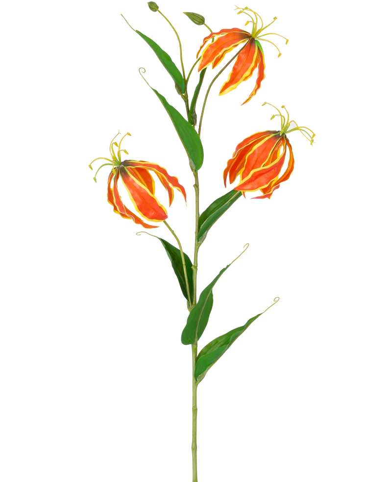 Kunstbloem Gloriosa Real Touch Oranje 75 cm