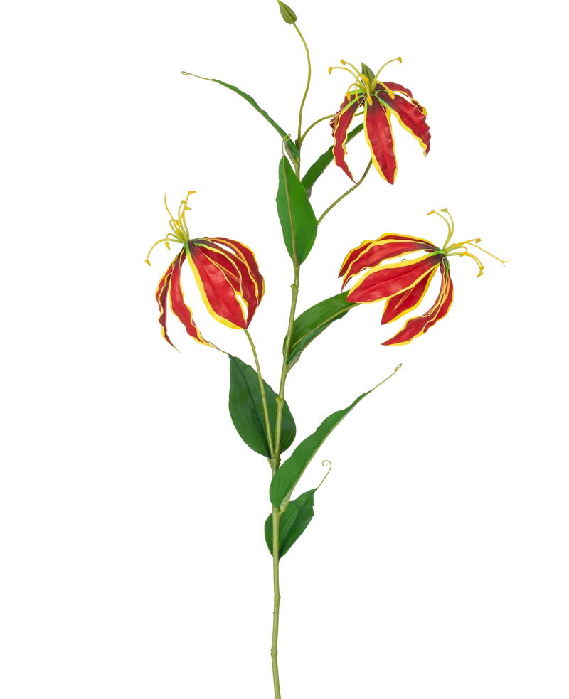 Kunstbloem Gloriosa Real Touch Rood 75 cm