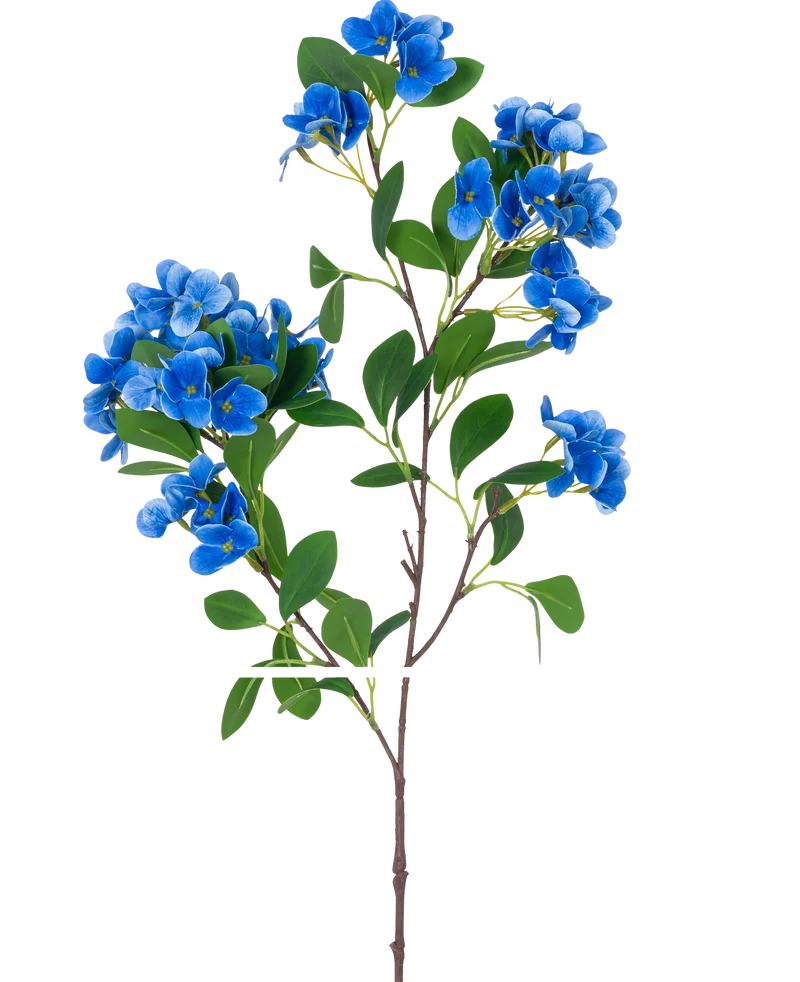 Kunstbloem Sneeuwbal Real Touch Blauw 80 cm