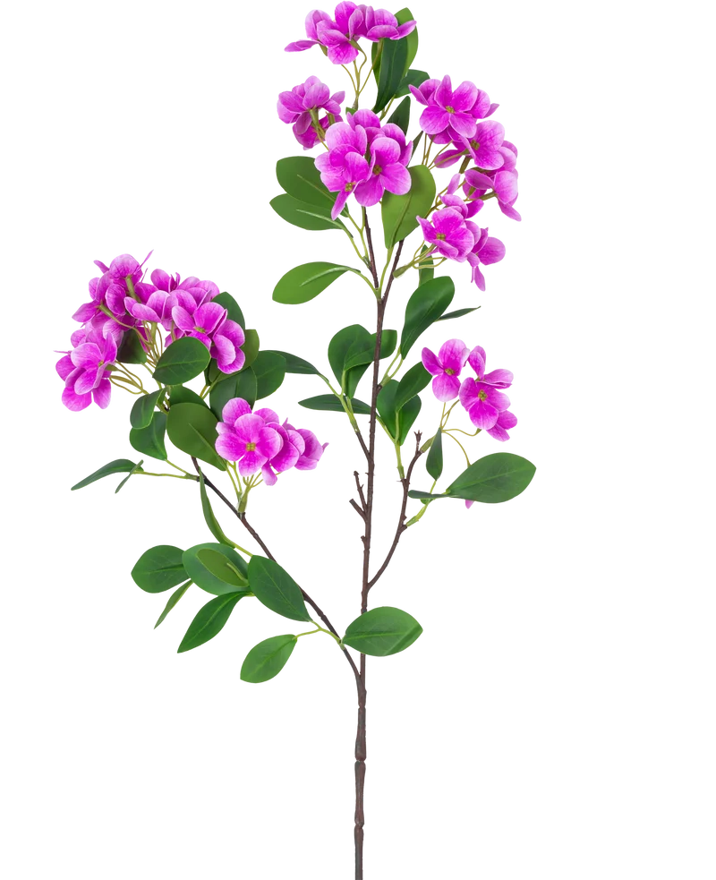 Kunstbloem Sneeuwbal Real Touch Paars 80 cm