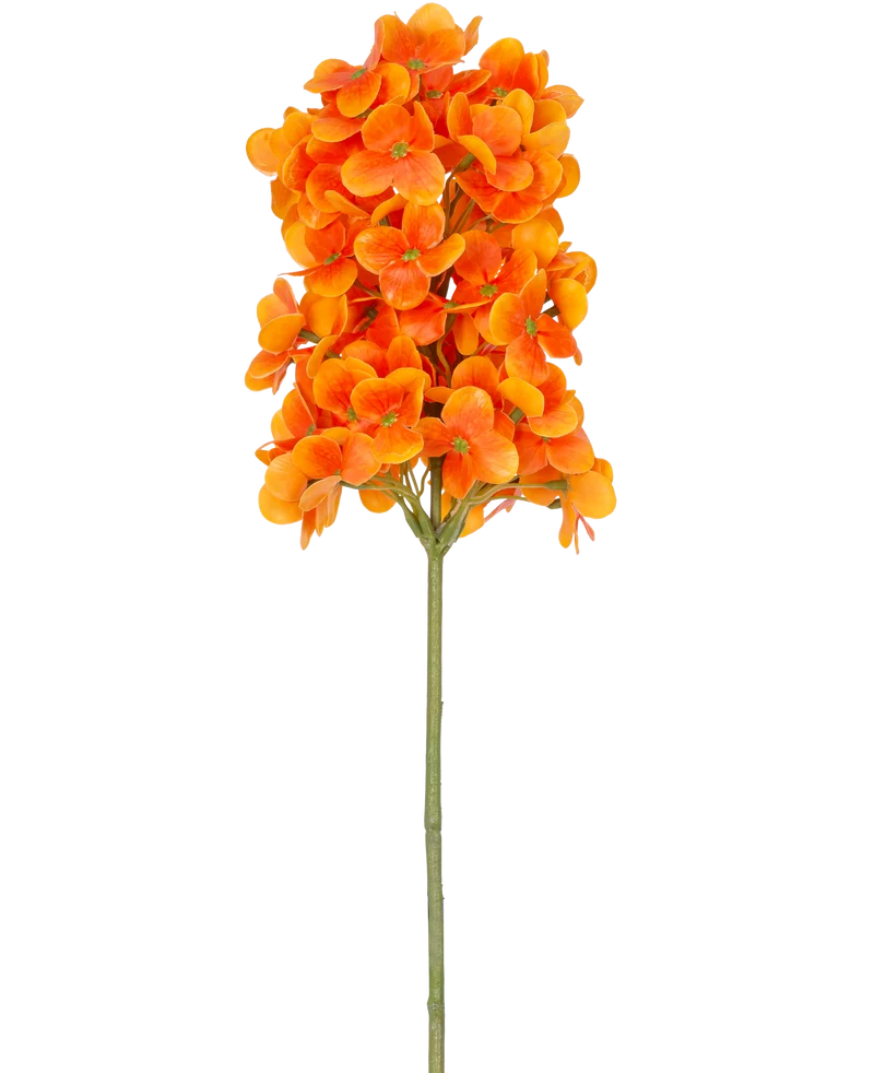 Kunstbloem Sneeuwbal Real Touch Oranje 58 cm