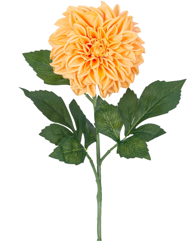 Kunstbloem Dahlia Real Touch Perzik 72 cm