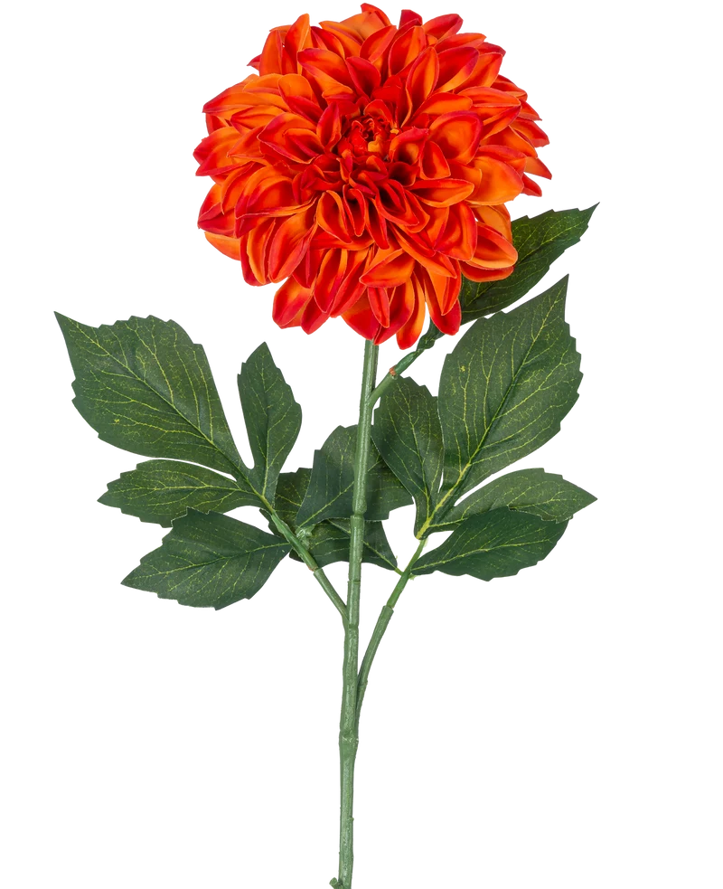 Kunstbloem Dahlia Real Touch Oranje 72 cm