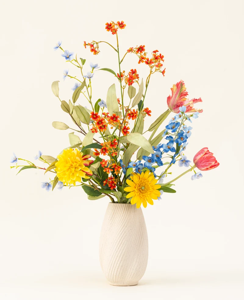 Zijden kunstbloemen boeket Lemonade Garden