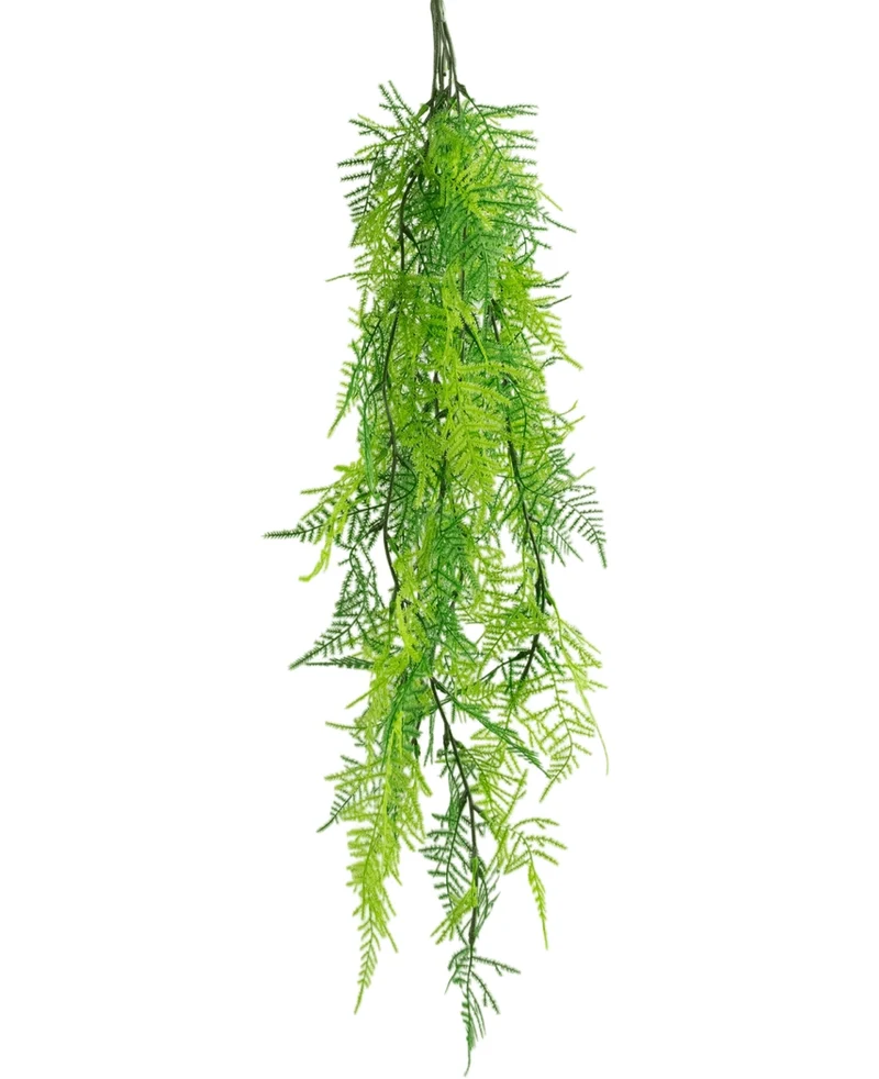 Kunst hangplant Asparagus UV 80 cm