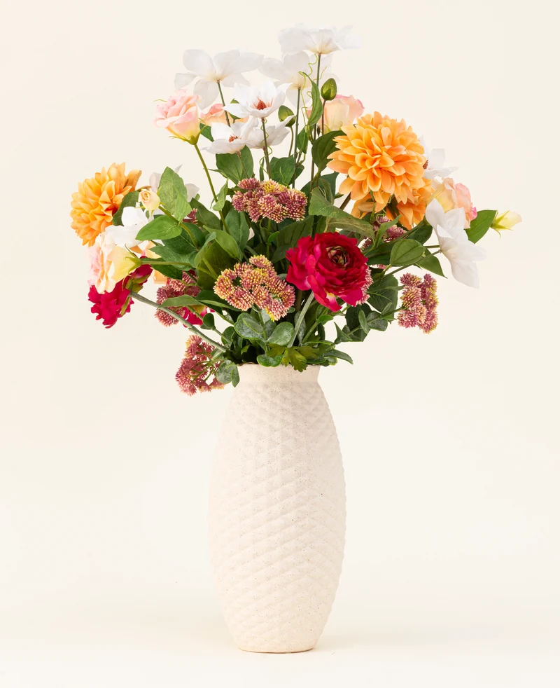 Zijden kunstbloemen boeket The Wild Bunch