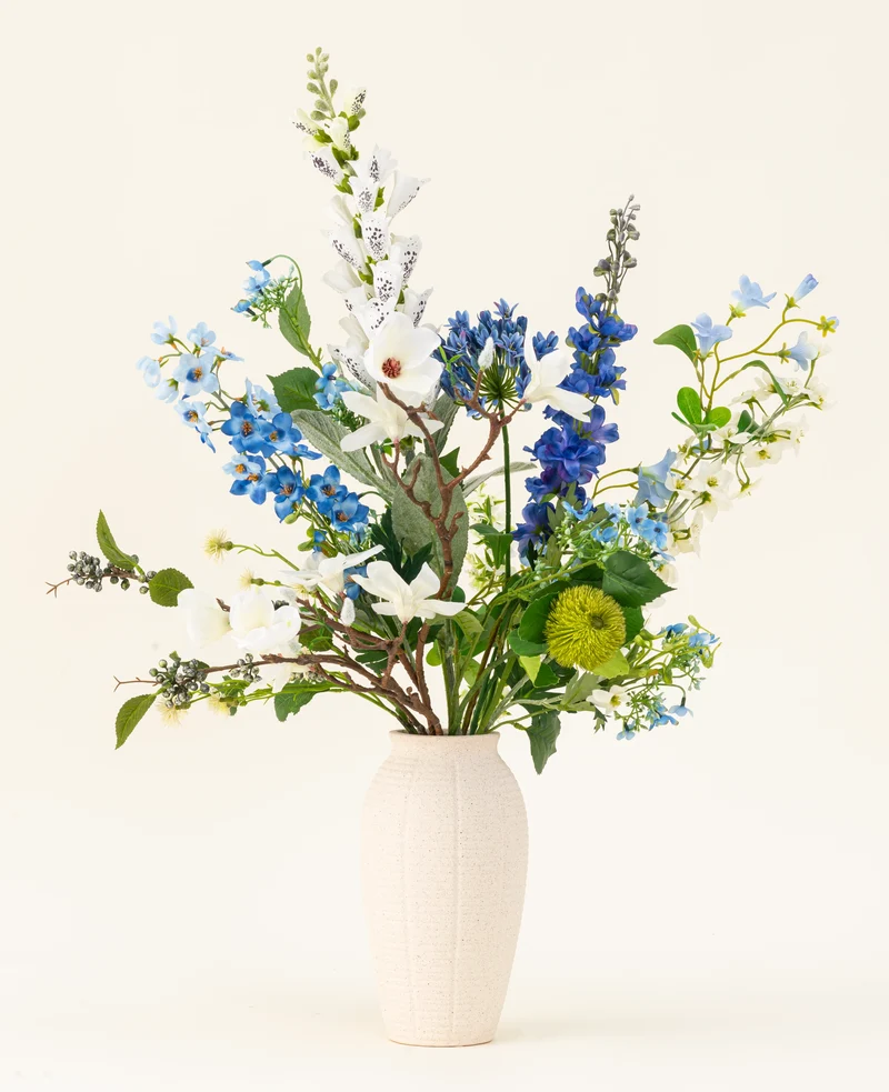 Zijden kunstbloemen boeket Cool Breeze