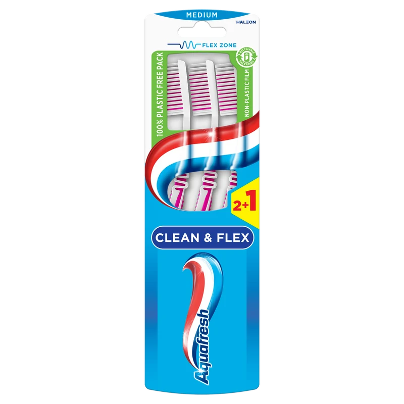 Aquafresh Tandenborstel clean en flex medium