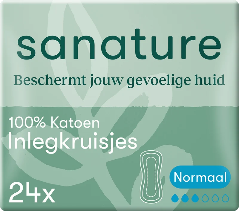 Sanature 100% cotton inlegkruisjes normaal