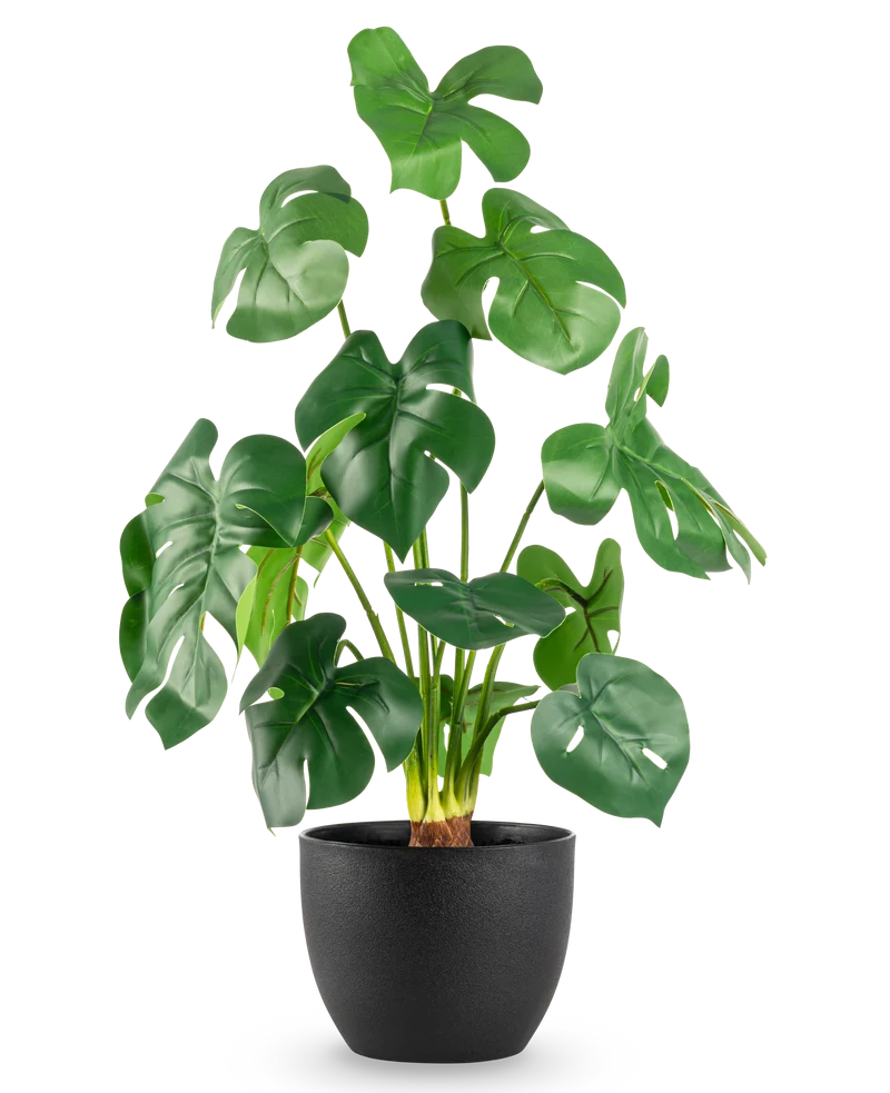 Kunst Monstera 51 cm in sierpot zwart
