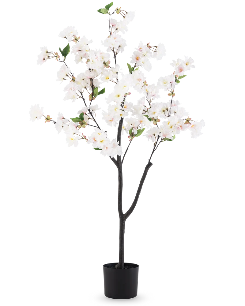 Kunst Kersenbloesem 120 cm wit
