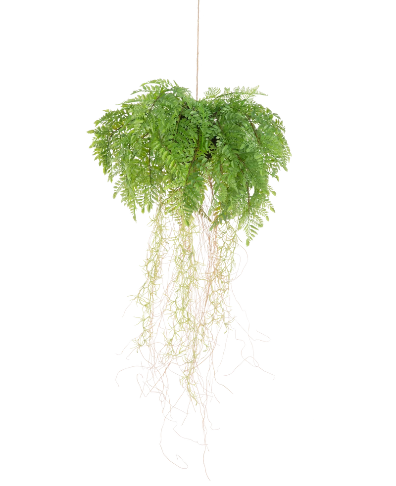 Kunst hangplant Varen met wortels d35 cm met hangsysteem
